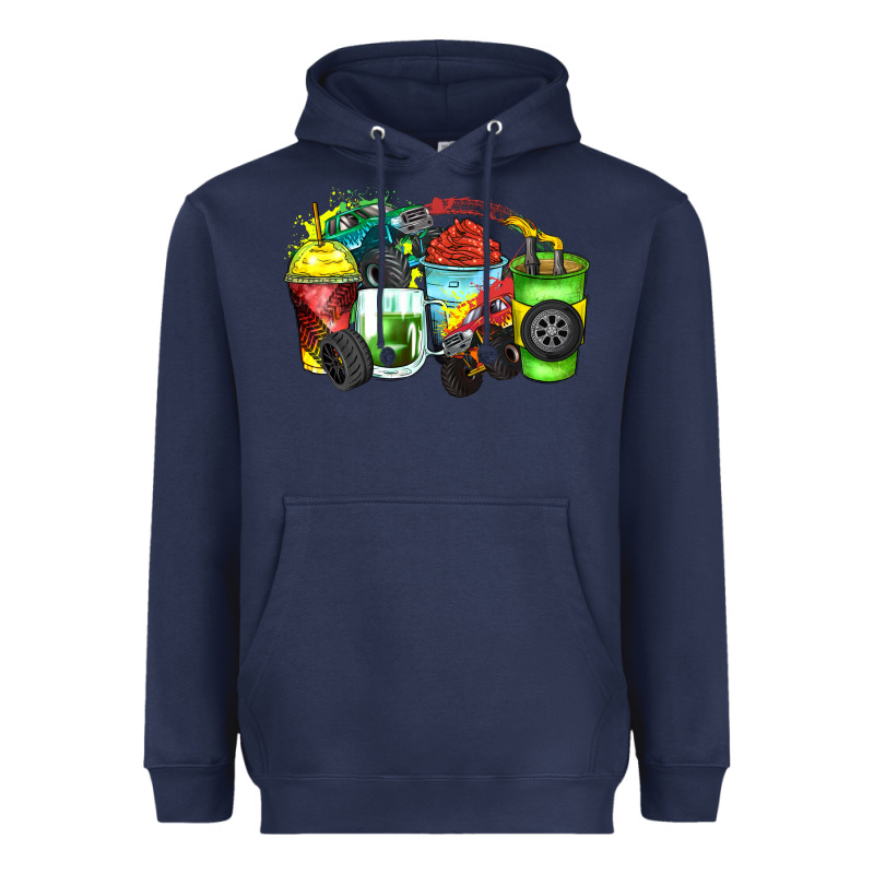 Monster Truck Coffee Cups Heavyweight Hoodie by Zillion Design Studio | Teevron