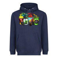 Navy monster truck coffee cups Heavyweight Hoodie - Zillion Design Studio
