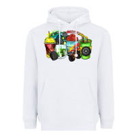 White monster truck coffee cups Heavyweight Hoodie - Zillion Design Studio