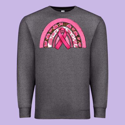 Breast Cancer Rainbow Premium Sweatshirt Designed By Ranaportraitstore