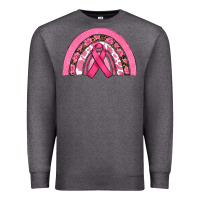 Charcoal Heather breast cancer rainbow Premium Sweatshirt - RanaPortraitStore