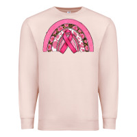 Pale Pink breast cancer rainbow Premium Sweatshirt - RanaPortraitStore