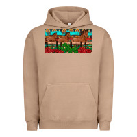 Pigment Burro horses roses ann cactuses license plate Urban Hoodie - Artiststas