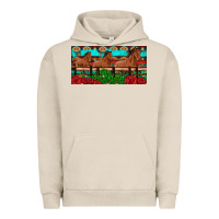Pigment French Oak horses roses ann cactuses license plate Urban Hoodie - Artiststas