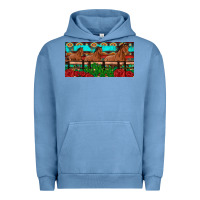 Pigment Pebble Blue horses roses ann cactuses license plate Urban Hoodie - Artiststas