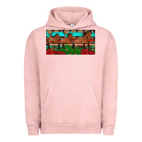Pigment Salmon horses roses ann cactuses license plate Urban Hoodie - Artiststas