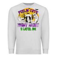 Dove Grey Feeling Cute Might Haunt U Later Premium Sweatshirt - texasbilliewilder