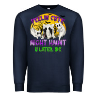Navy Feeling Cute Might Haunt U Later Premium Sweatshirt - texasbilliewilder