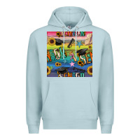 Blue Mist graduation seamless pattern Premium Hoodie - BundleAndBundleShop