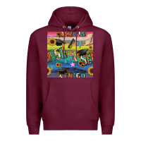 Burgundy graduation seamless pattern Premium Hoodie - BundleAndBundleShop