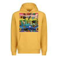 Mustard graduation seamless pattern Premium Hoodie - BundleAndBundleShop