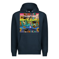 Navy graduation seamless pattern Premium Hoodie - BundleAndBundleShop