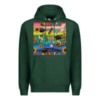 Sports Green graduation seamless pattern Premium Hoodie - BundleAndBundleShop