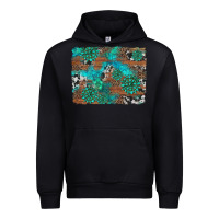 Black gemstone wood and cowhide background Urban Hoodie - Artiststas