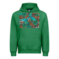 Emerald gemstone wood and cowhide background Urban Hoodie - Artiststas