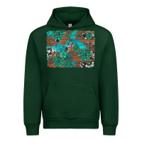 Forest Green gemstone wood and cowhide background Urban Hoodie - Artiststas