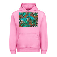 Fuchsia Pink gemstone wood and cowhide background Urban Hoodie - Artiststas