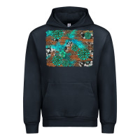 Navy gemstone wood and cowhide background Urban Hoodie - Artiststas