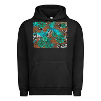 Pigment Black gemstone wood and cowhide background Urban Hoodie - Artiststas