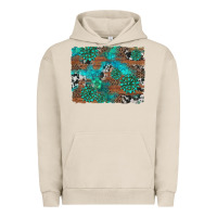 Pigment French Oak gemstone wood and cowhide background Urban Hoodie - Artiststas