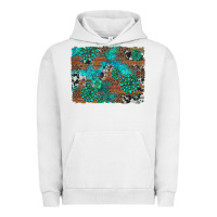 Pigment Lunar Rock gemstone wood and cowhide background Urban Hoodie - Artiststas