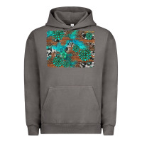 Pigment Tornado gemstone wood and cowhide background Urban Hoodie - Artiststas