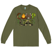 Army Green camp life Long Sleeve Tee - BarkalooDesign