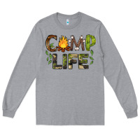 Heather Grey camp life Long Sleeve Tee - BarkalooDesign