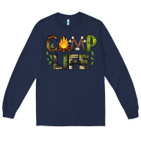 Navy camp life Long Sleeve Tee - BarkalooDesign