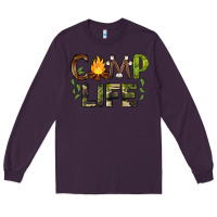 Plum camp life Long Sleeve Tee - BarkalooDesign