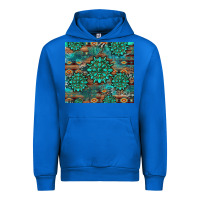 Cobalt gemstone turquoises aztec leopard cowhide Urban Hoodie - Artiststas