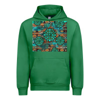 Emerald gemstone turquoises aztec leopard cowhide Urban Hoodie - Artiststas