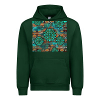 Forest Green gemstone turquoises aztec leopard cowhide Urban Hoodie - Artiststas