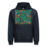 Navy gemstone turquoises aztec leopard cowhide Urban Hoodie - Artiststas