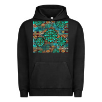 Pigment Black gemstone turquoises aztec leopard cowhide Urban Hoodie - Artiststas