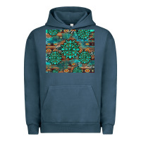 Pigment Midnight Navy gemstone turquoises aztec leopard cowhide Urban Hoodie - Artiststas