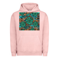 Pigment Salmon gemstone turquoises aztec leopard cowhide Urban Hoodie - Artiststas