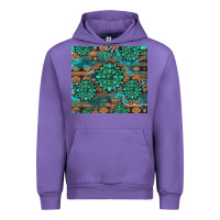 Tulip gemstone turquoises aztec leopard cowhide Urban Hoodie - Artiststas