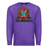 Purple breast cancer awareness Premium Sweatshirt - RanaPortraitStore