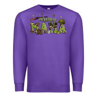 Purple army mama Premium Sweatshirt - Zillion Design Studio