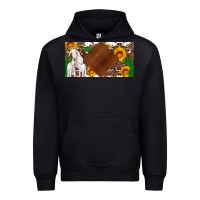Black baby goats and sunflower and cactus with cowhide license plate Urban Hoodie - Artiststas