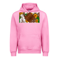 Fuchsia Pink baby goats and sunflower and cactus with cowhide license plate Urban Hoodie - Artiststas