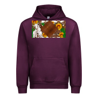 Mauve Wine baby goats and sunflower and cactus with cowhide license plate Urban Hoodie - Artiststas