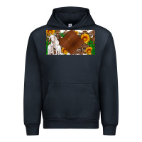 Navy baby goats and sunflower and cactus with cowhide license plate Urban Hoodie - Artiststas