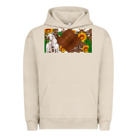 Pigment French Oak baby goats and sunflower and cactus with cowhide license plate Urban Hoodie - Artiststas