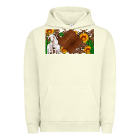 Pigment Pistachio baby goats and sunflower and cactus with cowhide license plate Urban Hoodie - Artiststas