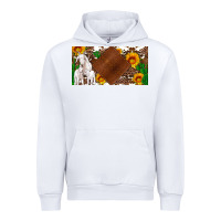 White baby goats and sunflower and cactus with cowhide license plate Urban Hoodie - Artiststas