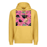 Antique Gold pink glitter graduation seamless pattern Premium Hoodie - BundleAndBundleShop