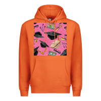 Carrot pink glitter graduation seamless pattern Premium Hoodie - BundleAndBundleShop
