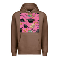Chestnut pink glitter graduation seamless pattern Premium Hoodie - BundleAndBundleShop